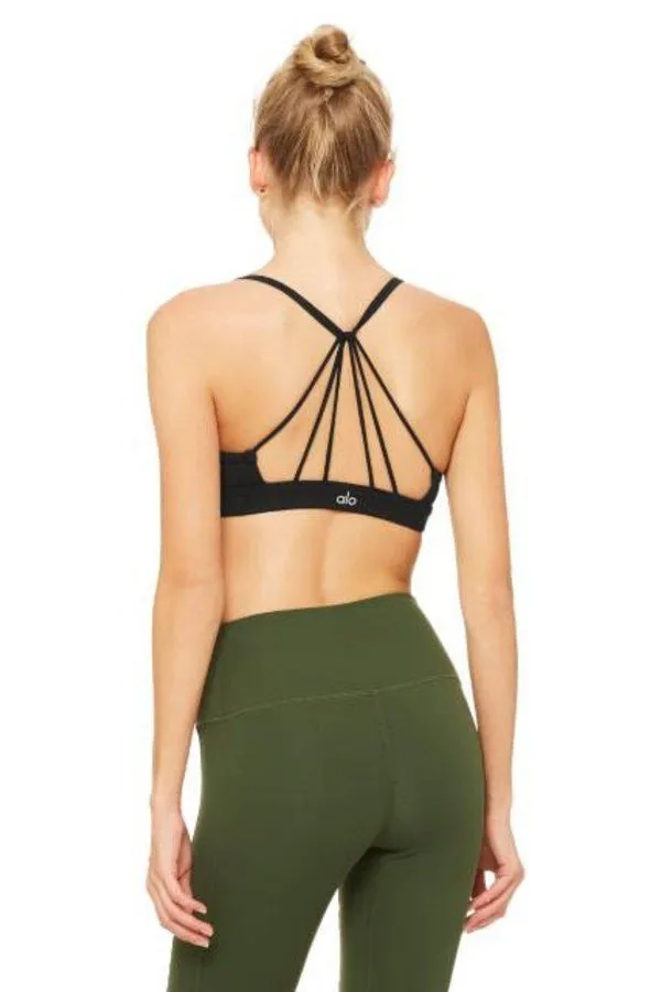 ALO YOGA // SUNNY STRAPPY BRA - BLACK