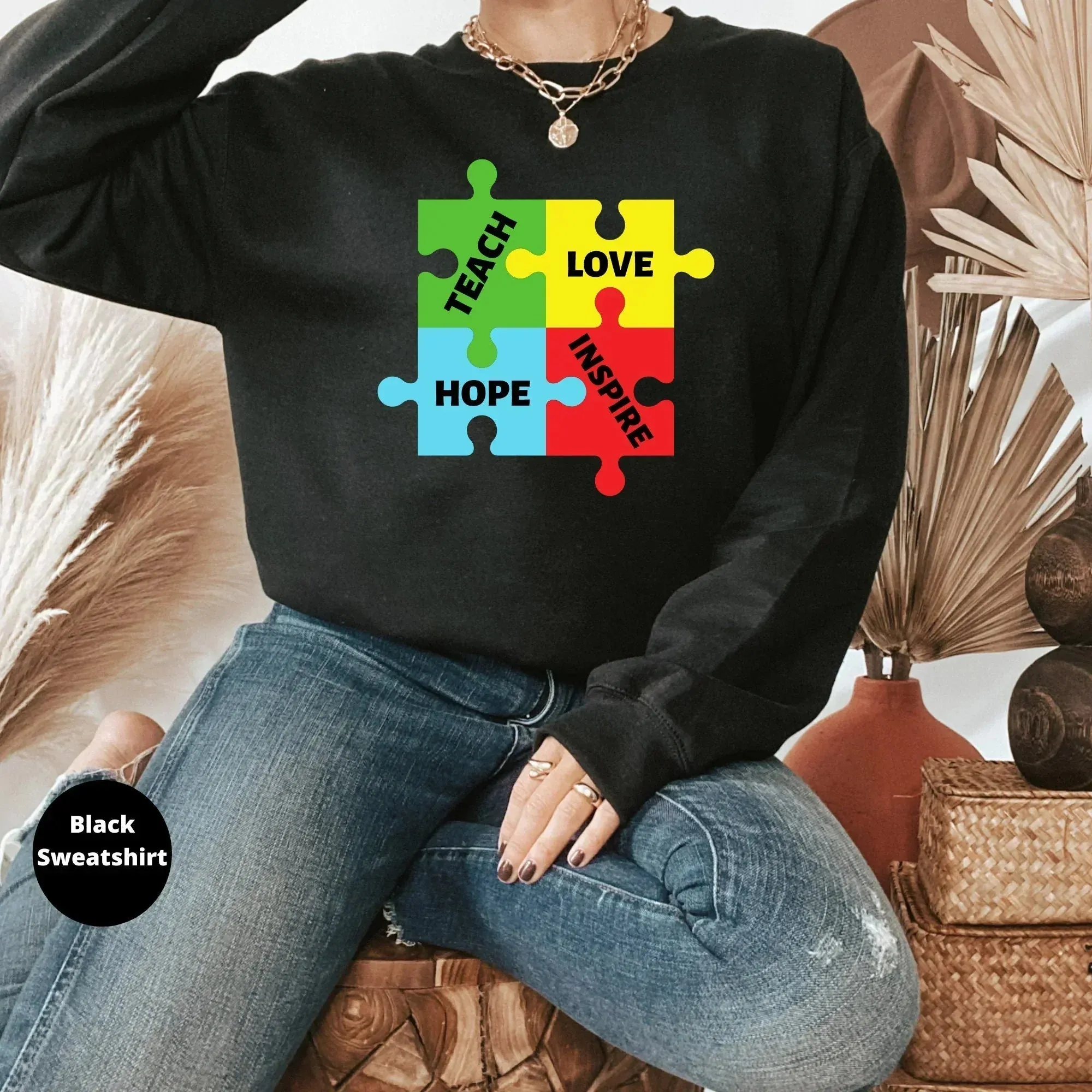 Autism Shirt, Teacher Shirt, Puzzle Pieces Shirt