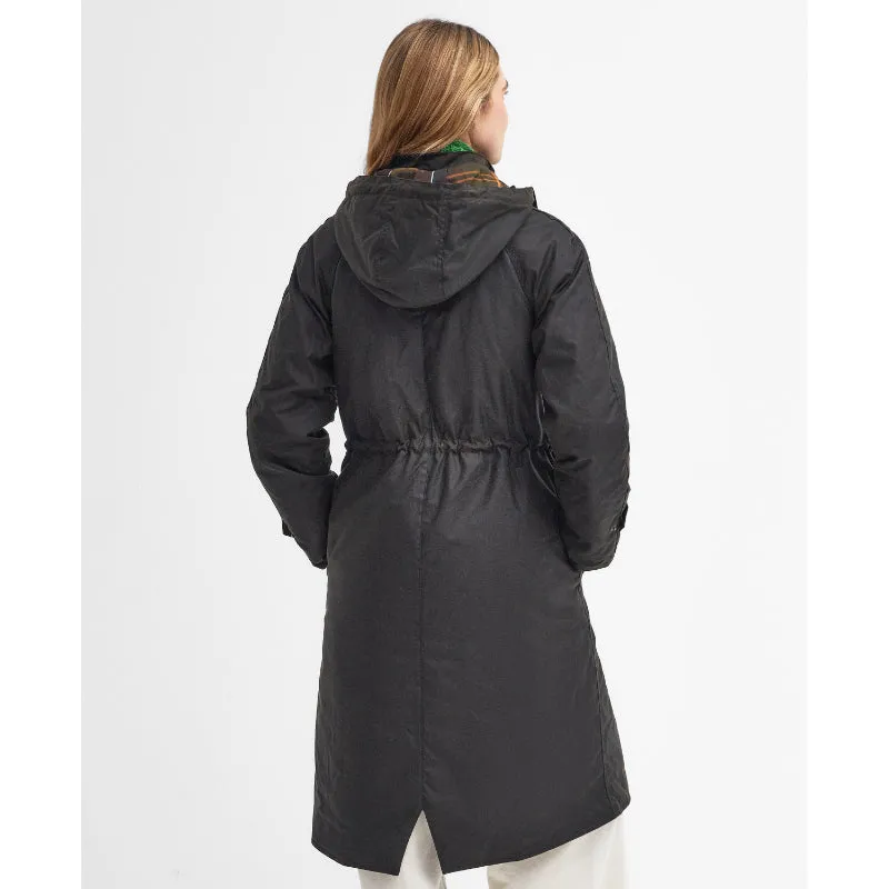 Barbour Long Cannich Ladies Wax Coat - Olive/Classic