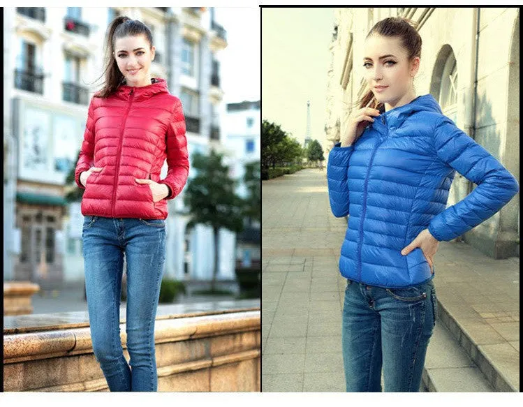 Basic Jacket for Women Slim Zipper Hooded active wear