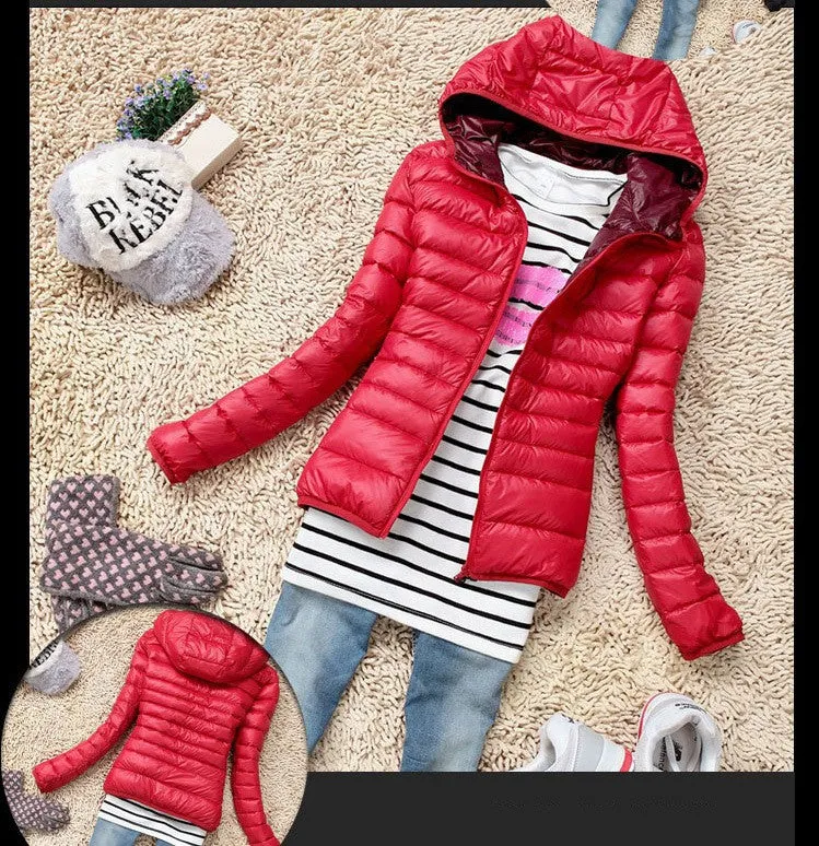 Basic Jacket for Women Slim Zipper Hooded active wear