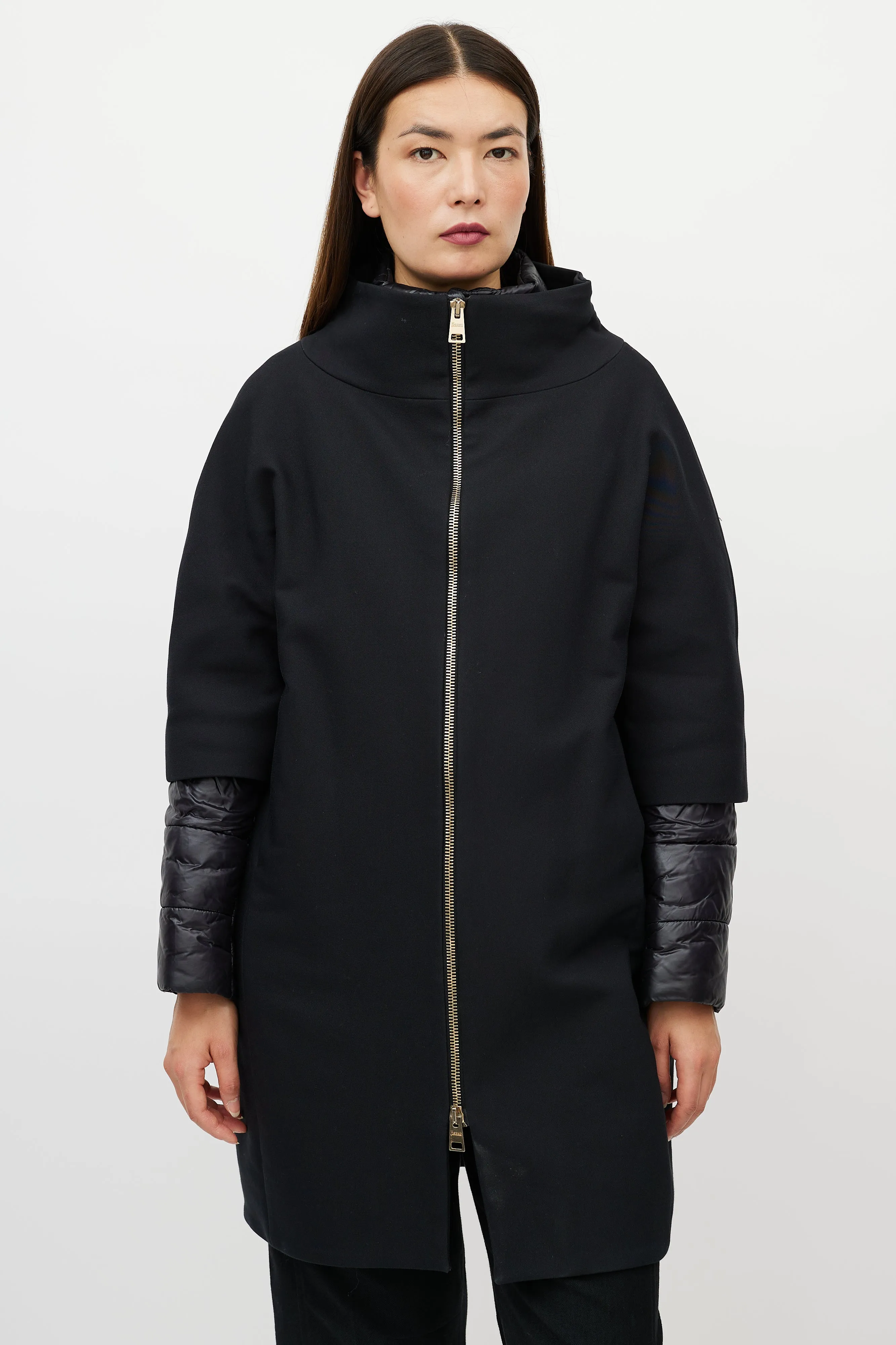 Black Down Lined Coat