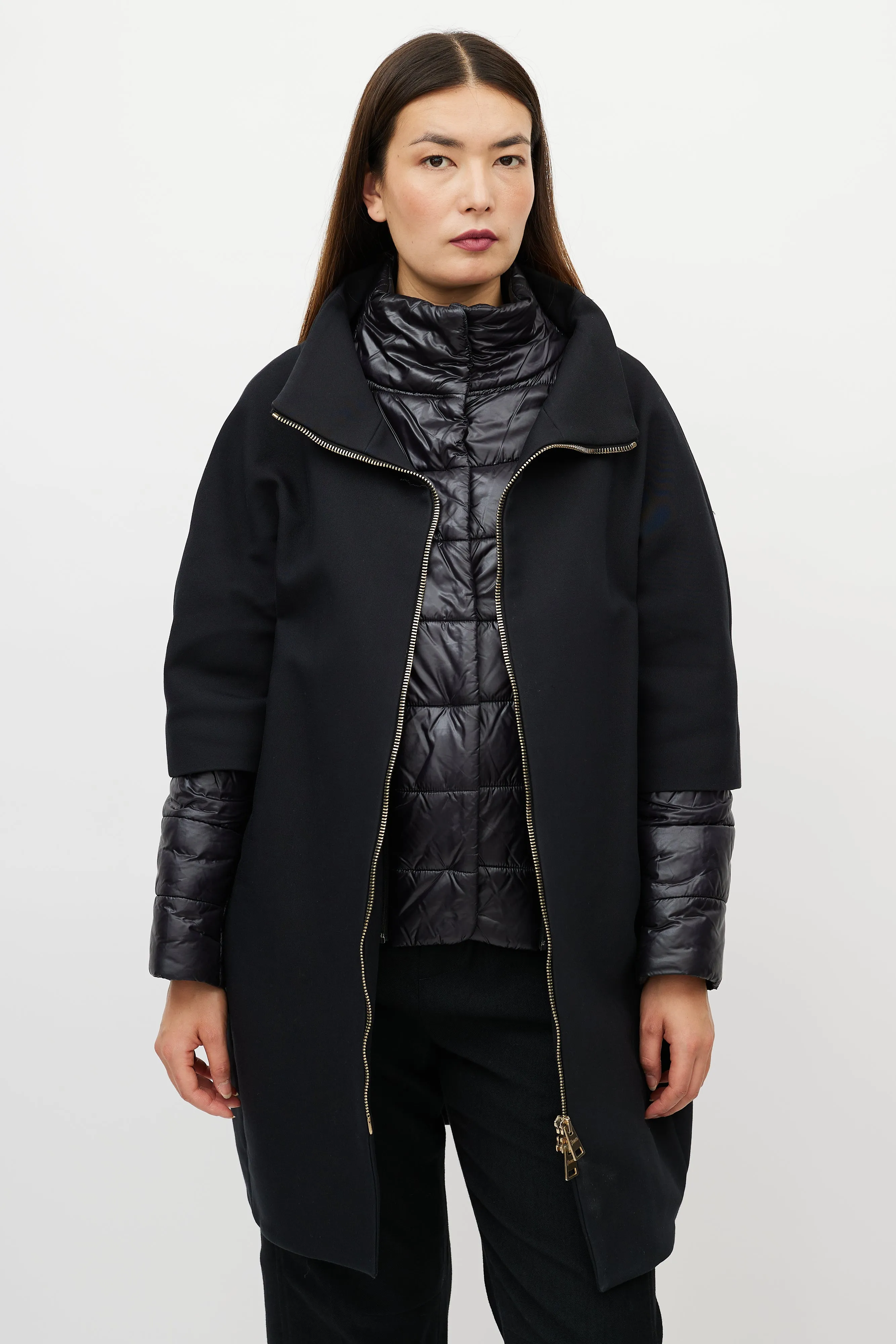 Black Down Lined Coat