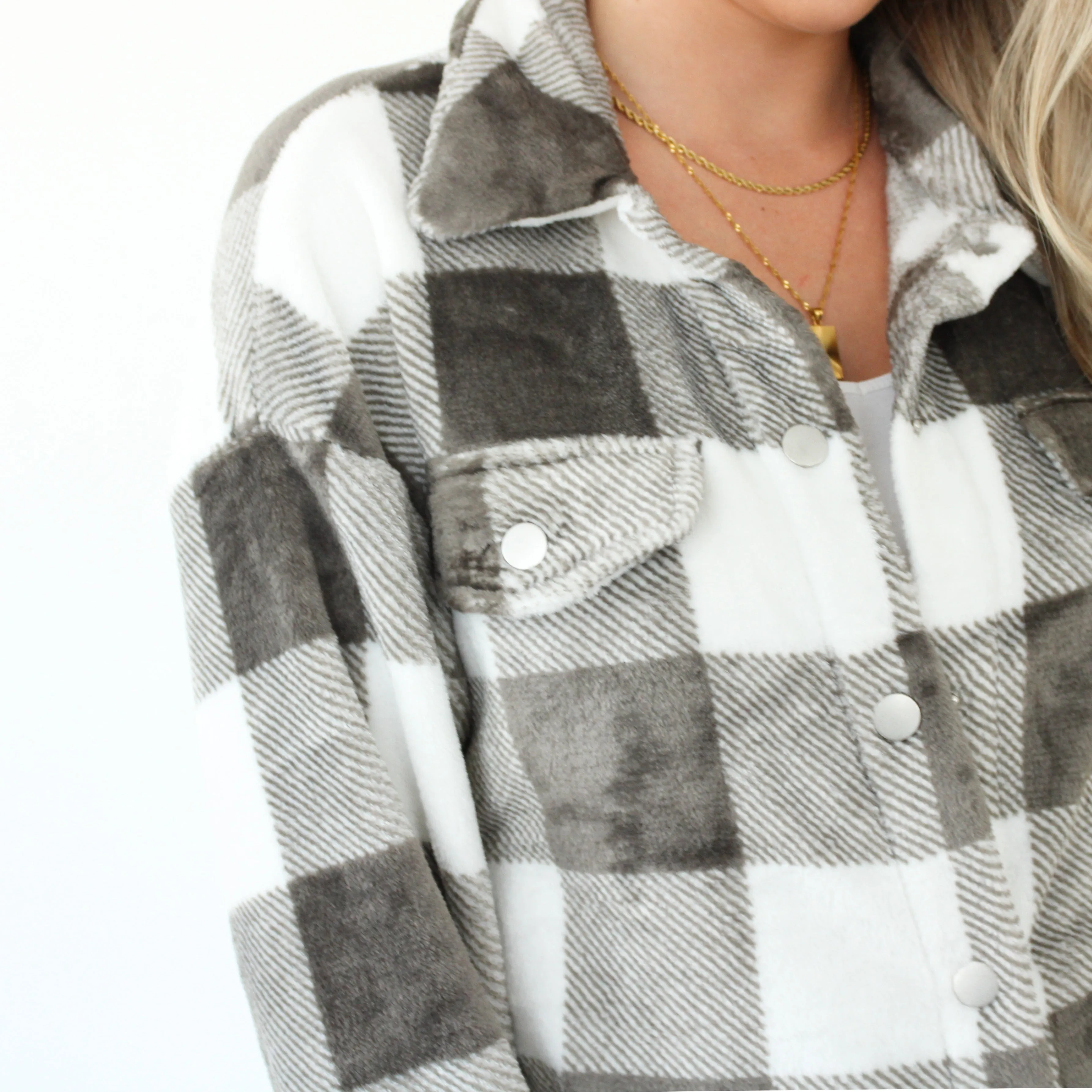 Buffalo Plaid Plush Shacket