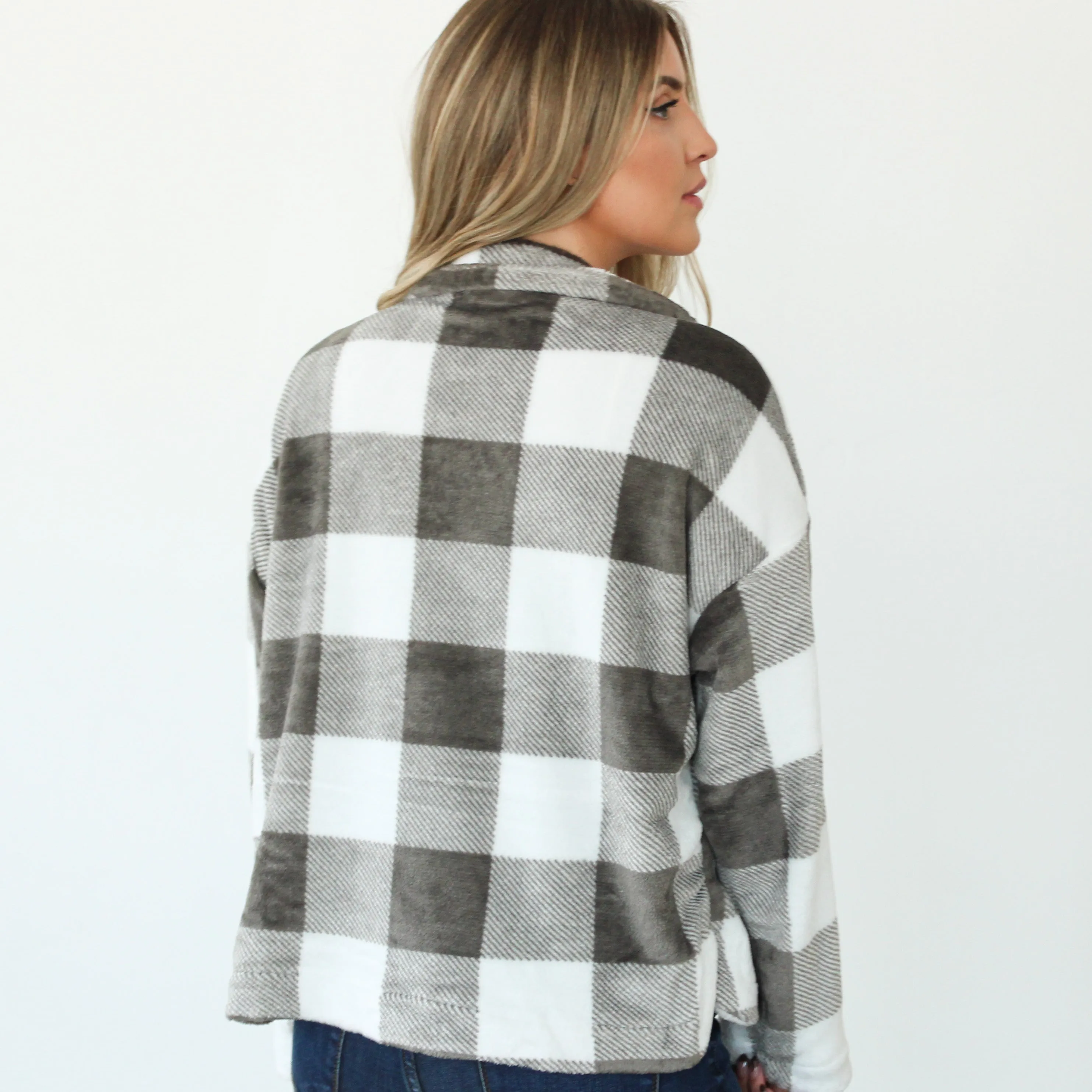 Buffalo Plaid Plush Shacket