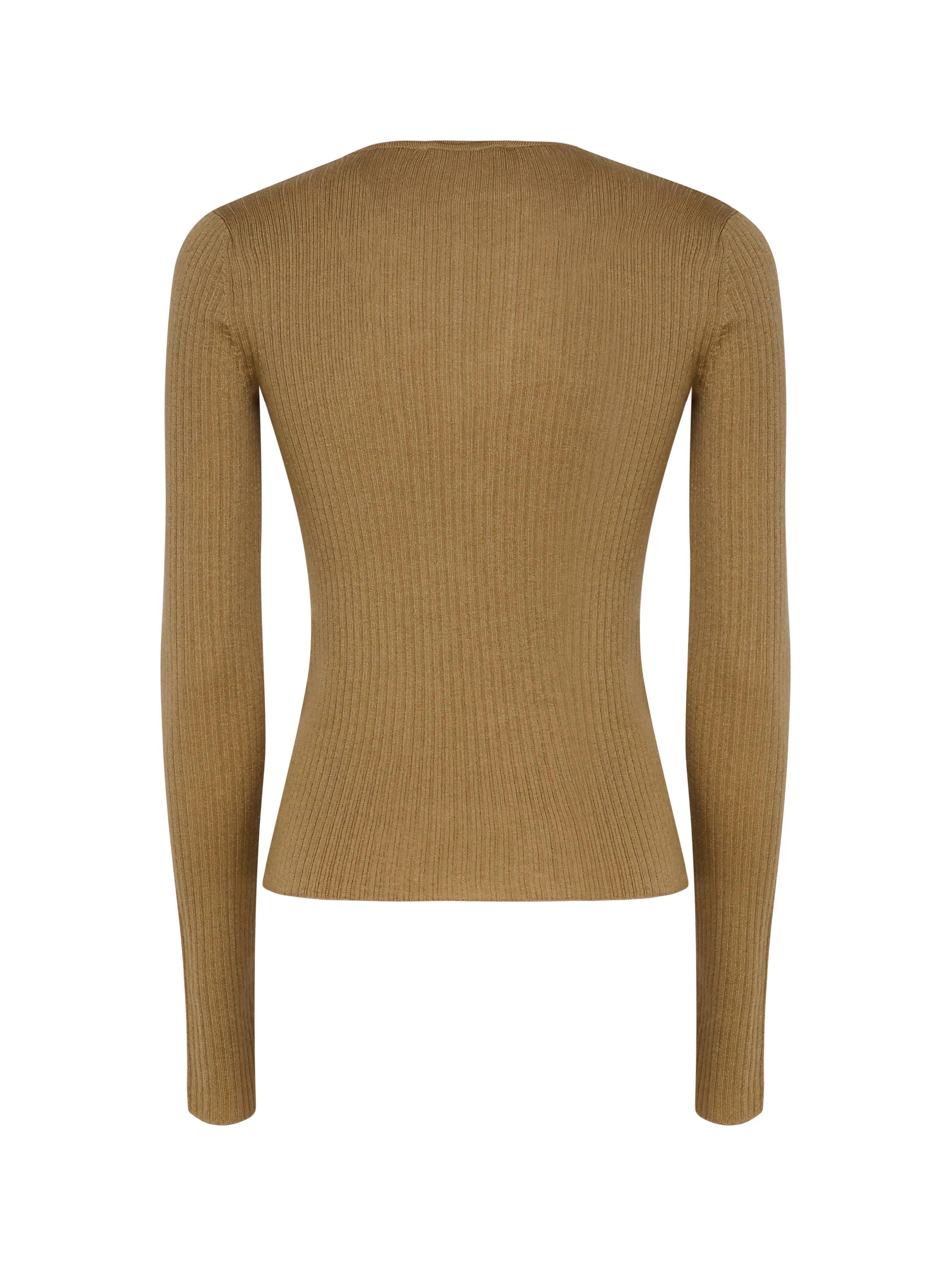 Camel Wool and Silk Blend Sweater