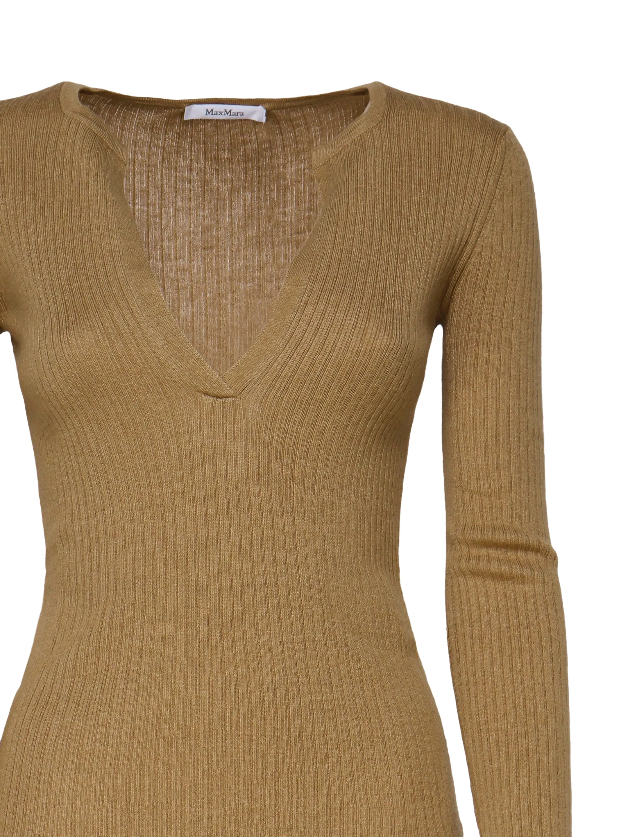 Camel Wool and Silk Blend Sweater