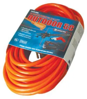 CCI 02408 Vinyl Extension Cord, 50 ft, 1 Outlet (1 EA)