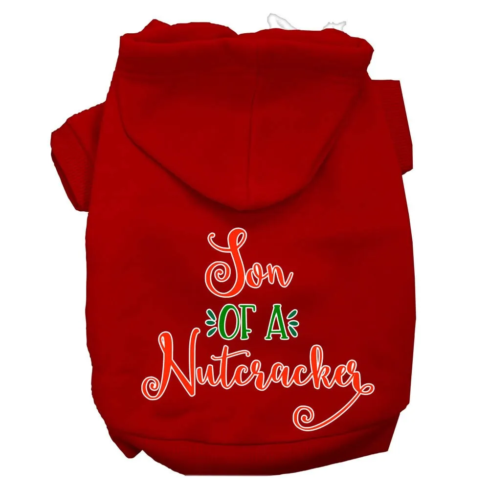 Christmas Pet Dog & Cat Hoodie Screen Printed, "Son Of A Nutcracker"