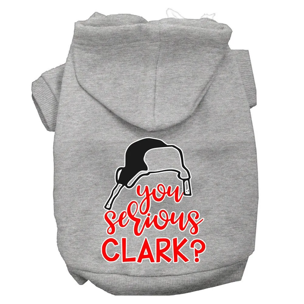 Christmas Pet Dog & Cat Hoodie Screen Printed, "You Serious Clark?"