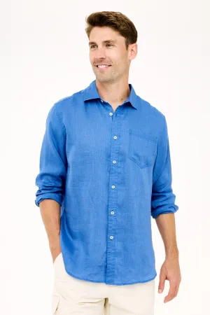 Classic Linen Shirt - Marine Blue