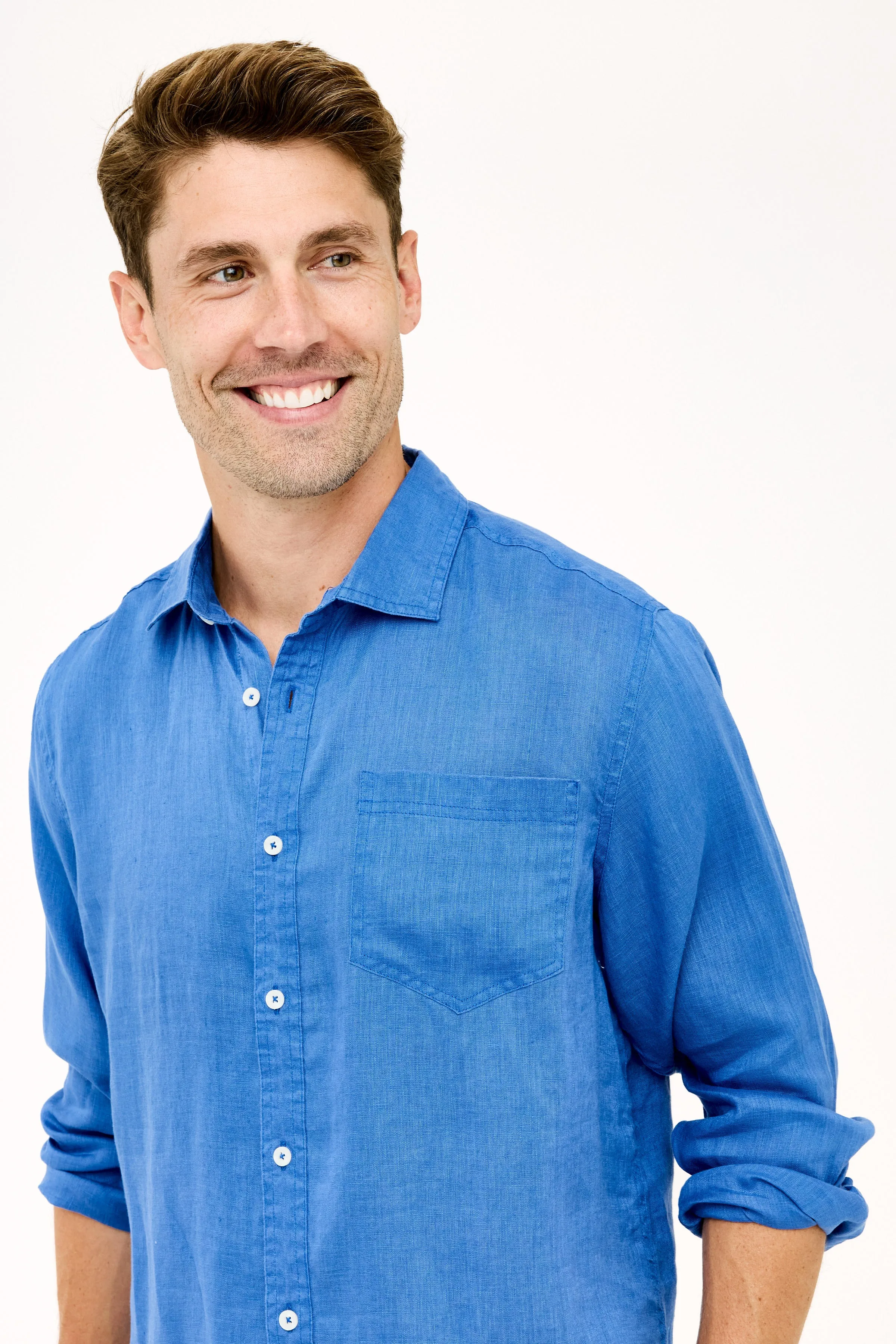 Classic Linen Shirt - Marine Blue