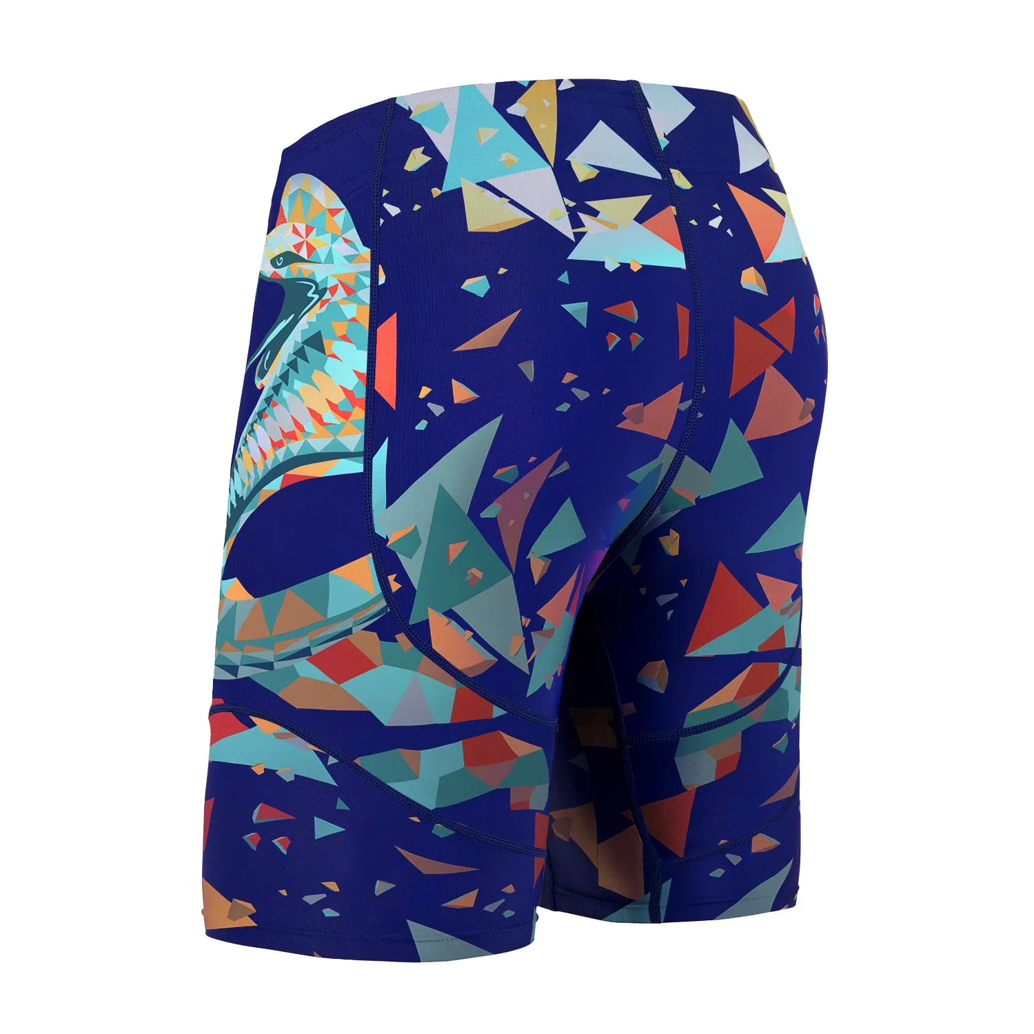 Classic UPF50  Mens Jammer & Compression Shorts Base Layers  - Blue Snake Style