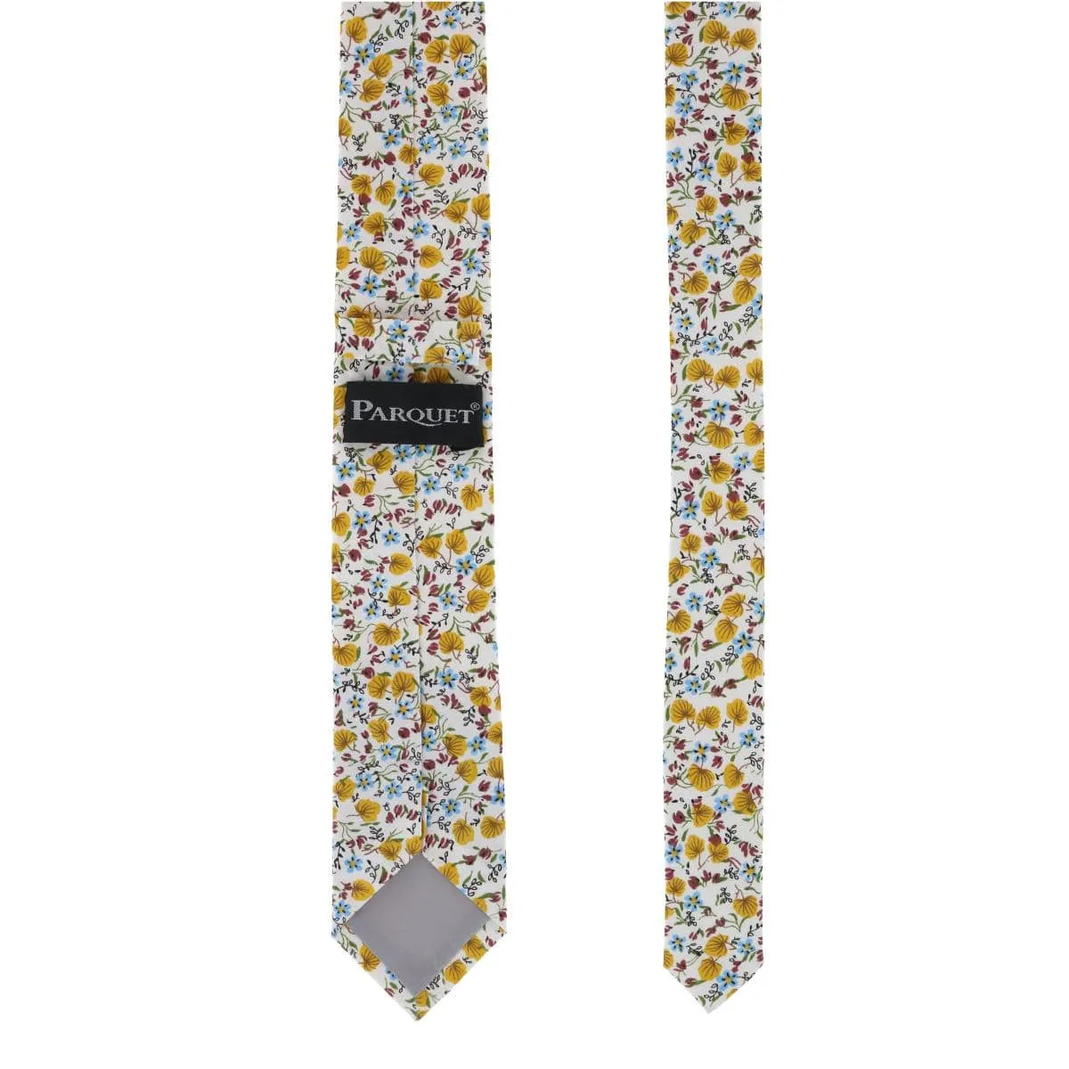 CTM® Men's Cotton Floral Slim Tie