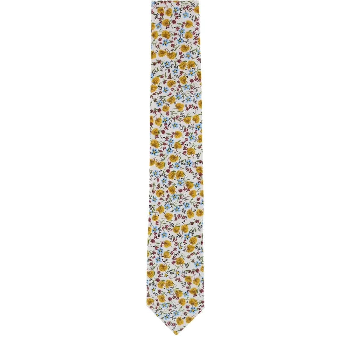 CTM® Men's Cotton Floral Slim Tie