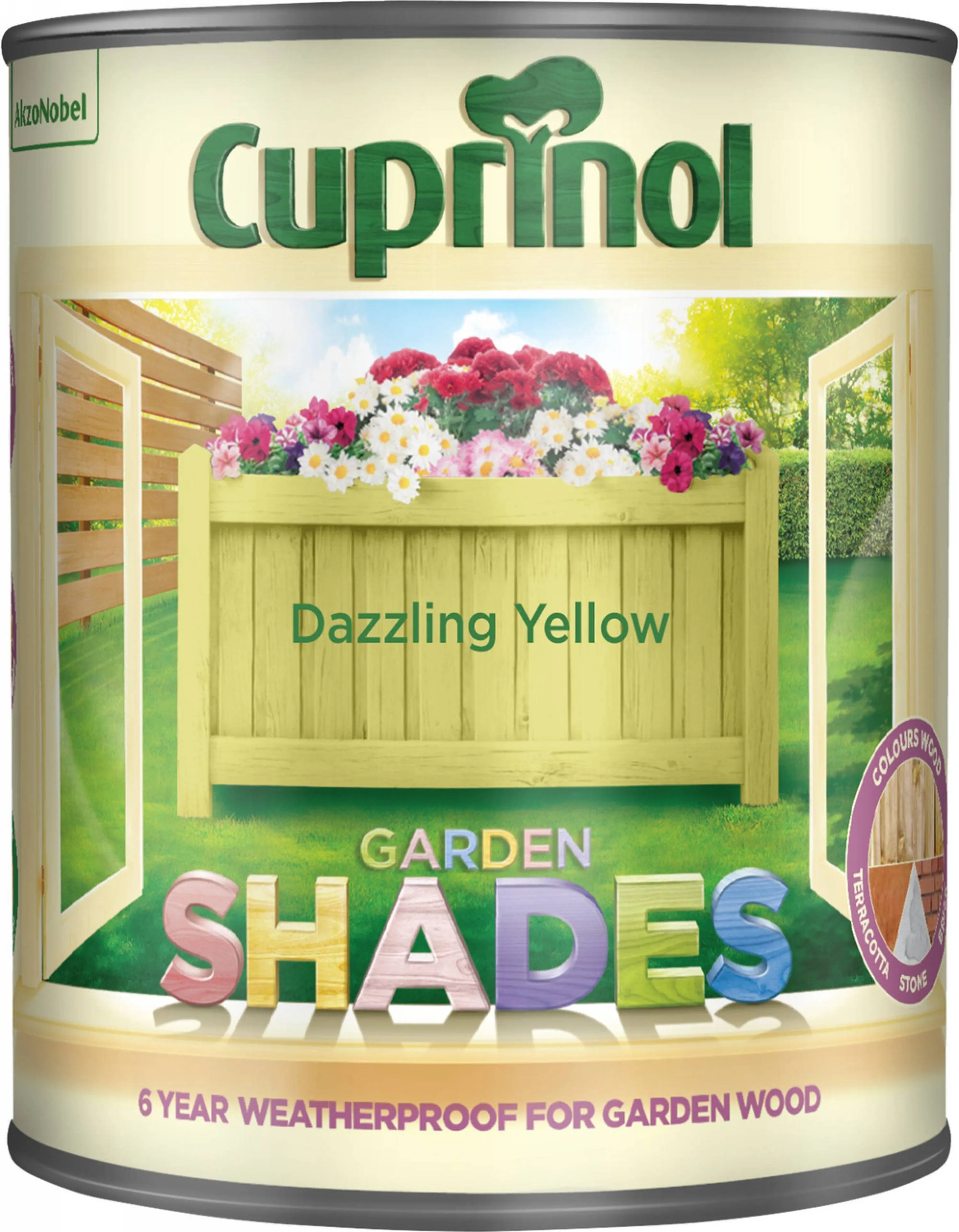 Cuprinol Garden Shades Exterior Woodcare - Dazzling Yellow 1L