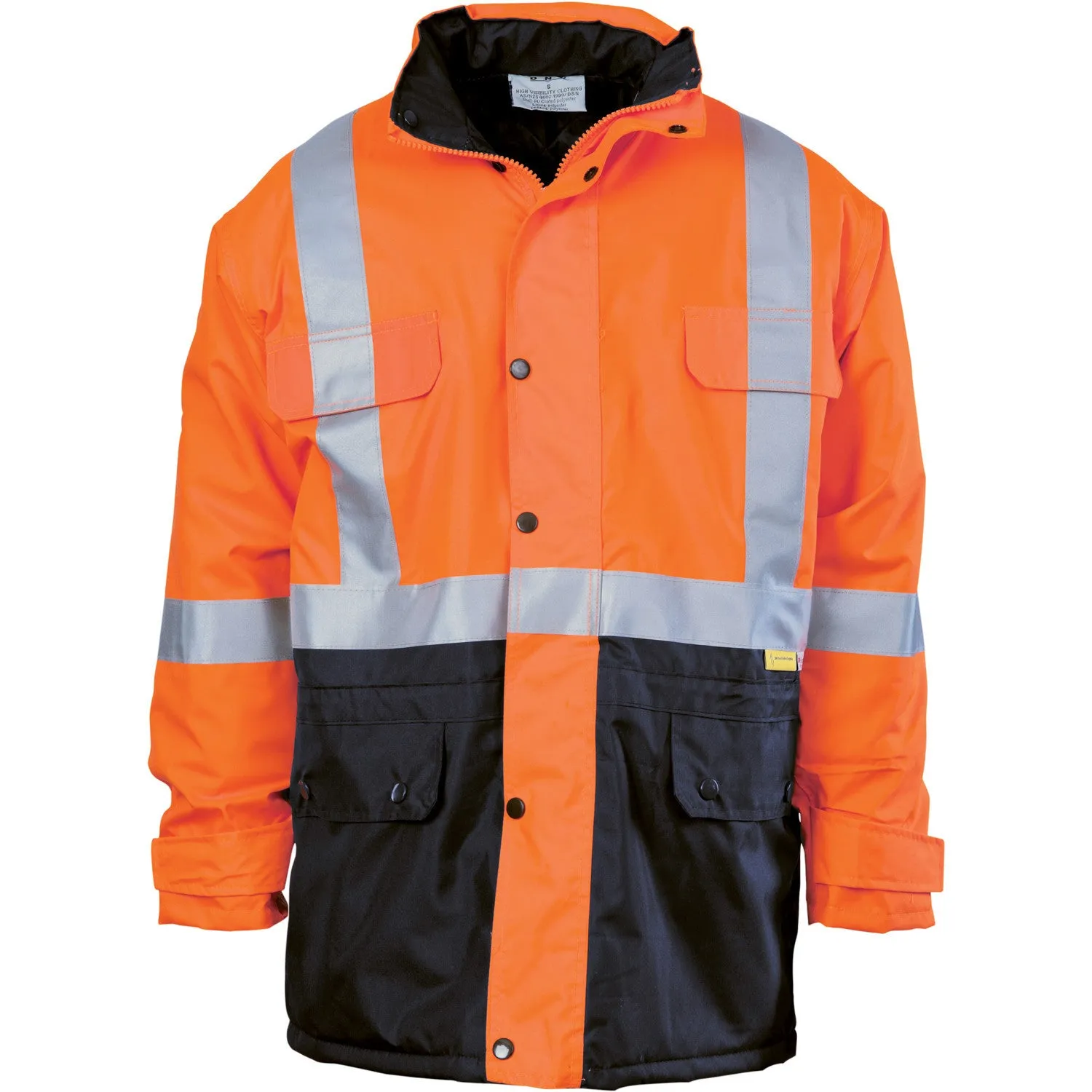 DNC Hi Vis Two Tone Quilted Jacket With 3M R/Tape (3863)