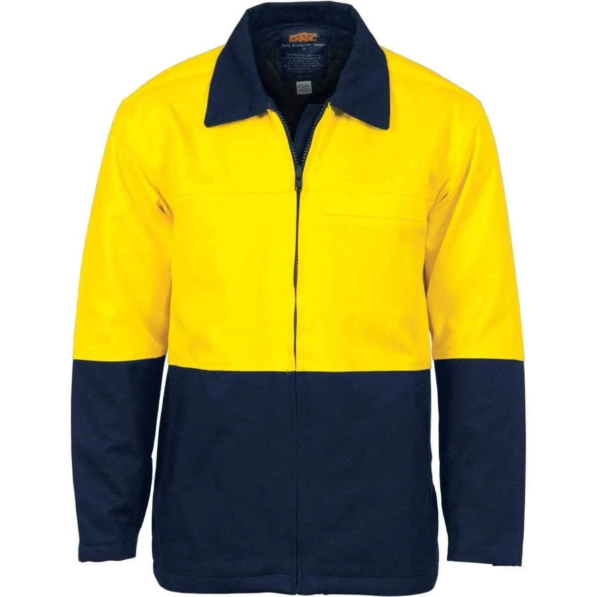 Dnc Workwear Hi-vis Two-tone Protector Drill Jacket - 3868