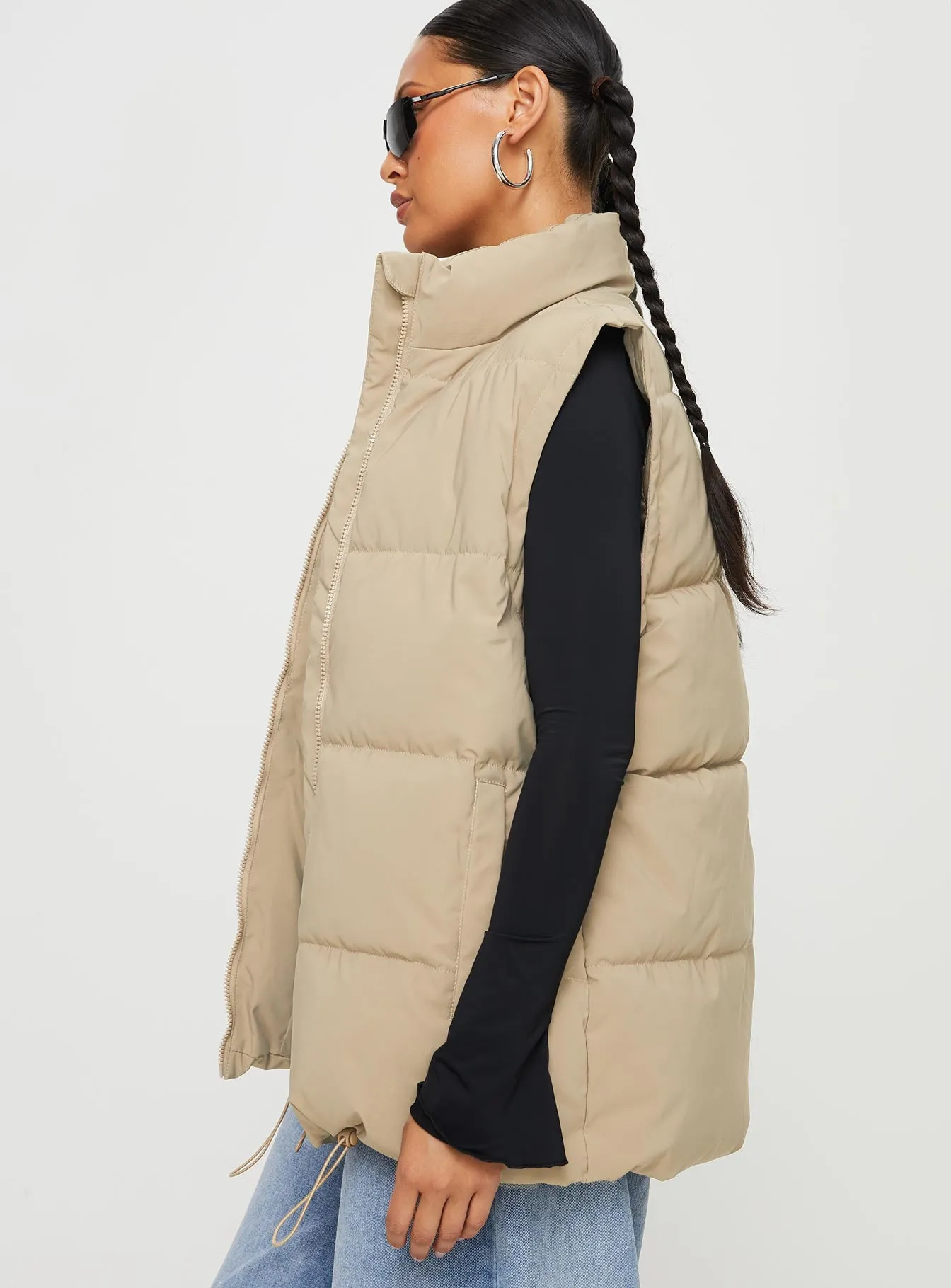 Edison Puffer Vest Beige