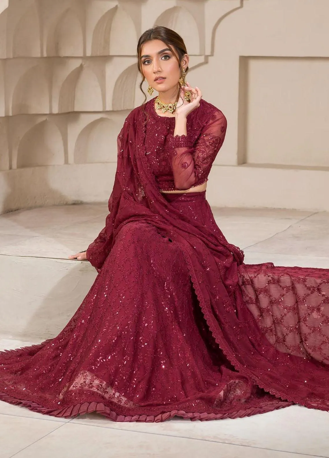 Falak by Zarif Embroidered Suits Unstitched 3 Piece ZF22F ZF-07 Berria - Festive Collection