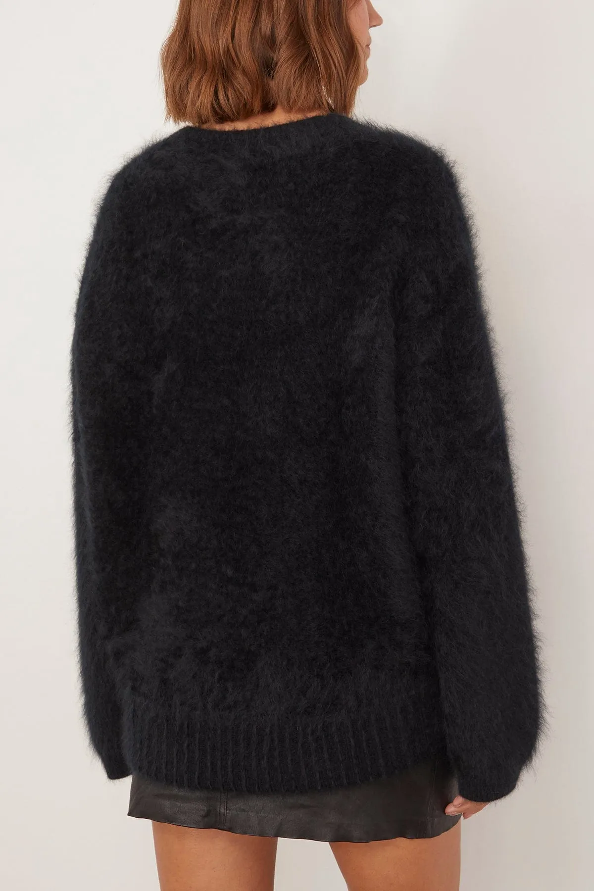 Fluffy Luxury Cardigan in Black