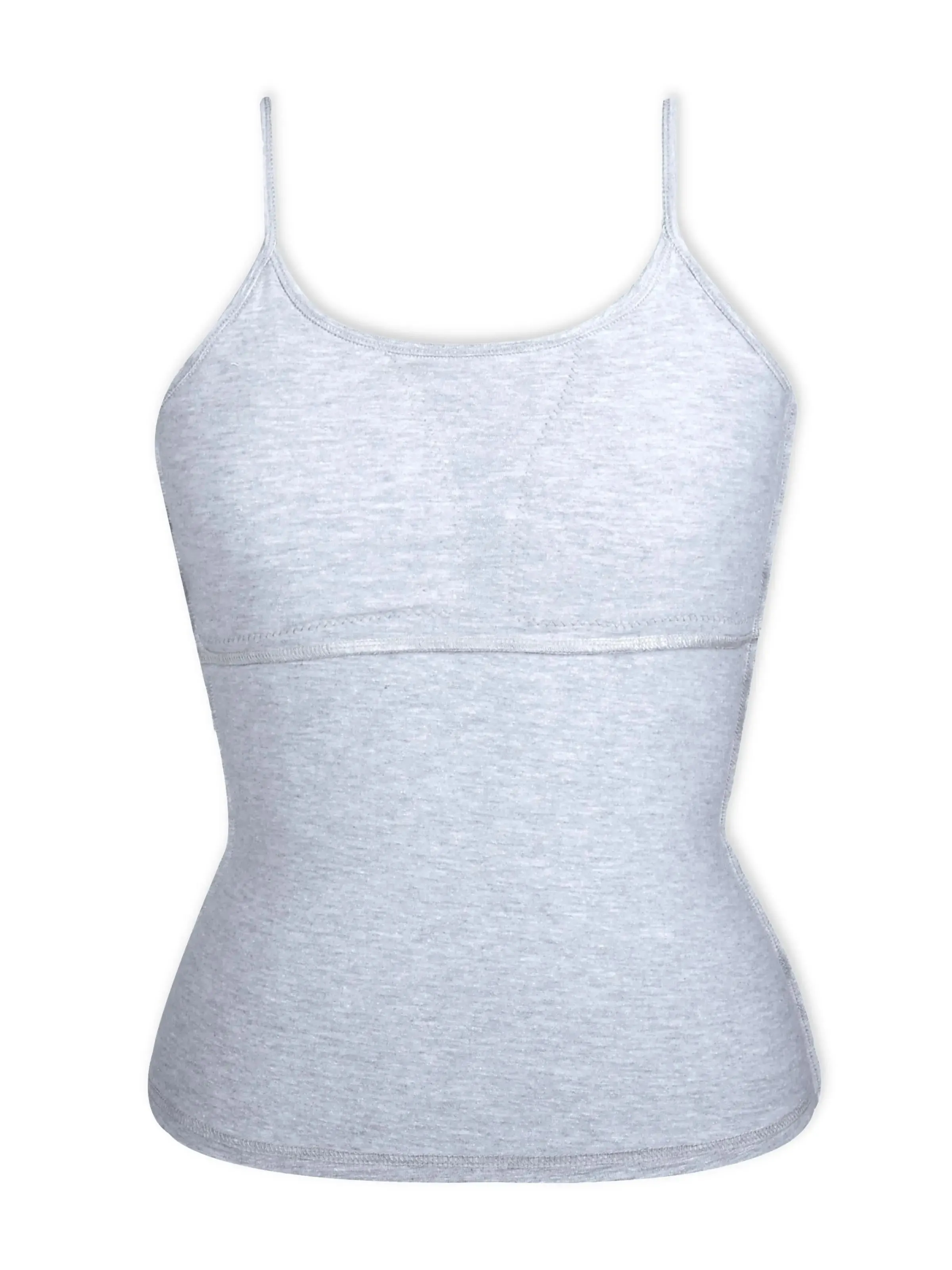 Grey Cotton Starter Camisole Bra with High Coverage and Adjustable Straps Pack-of-1