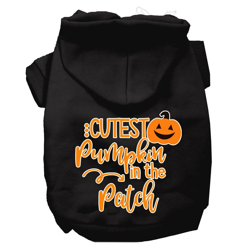 Halloween Pet, Dog & Cat Hoodie Screen Printed, "Cutest Pumpkin In The Patch"