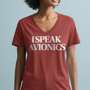 I Speak Avionics - Women's V-Neck T-Shirt