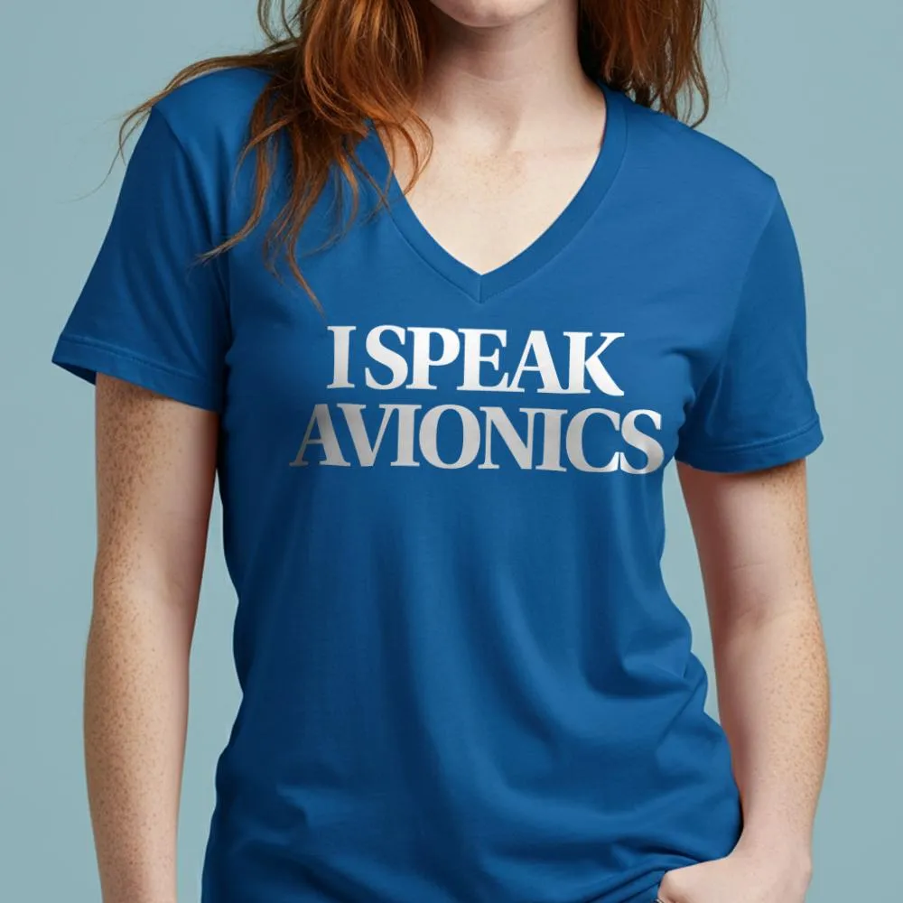 I Speak Avionics - Women's V-Neck T-Shirt