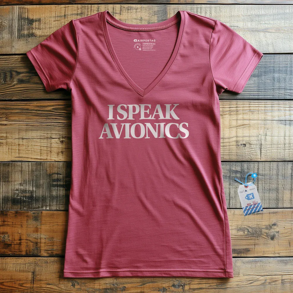 I Speak Avionics - Women's V-Neck T-Shirt