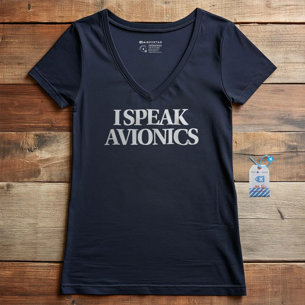 I Speak Avionics - Women's V-Neck T-Shirt