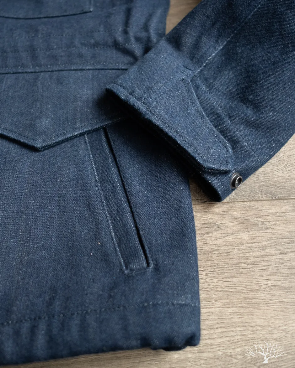 IHM-42-IND - 16oz Natural Indigo Selvedge Denim M65 Field Jacket