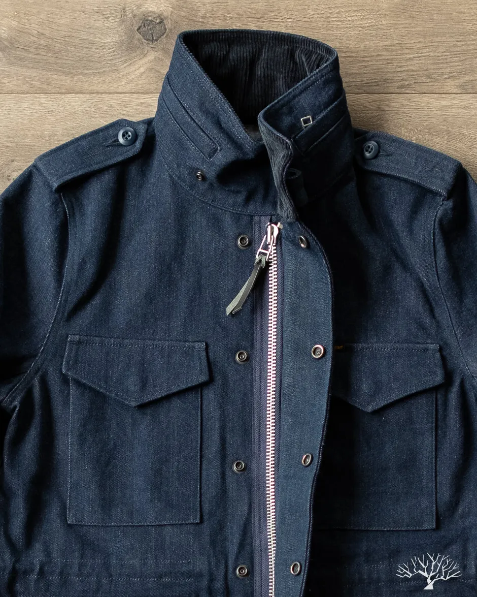 IHM-42-IND - 16oz Natural Indigo Selvedge Denim M65 Field Jacket