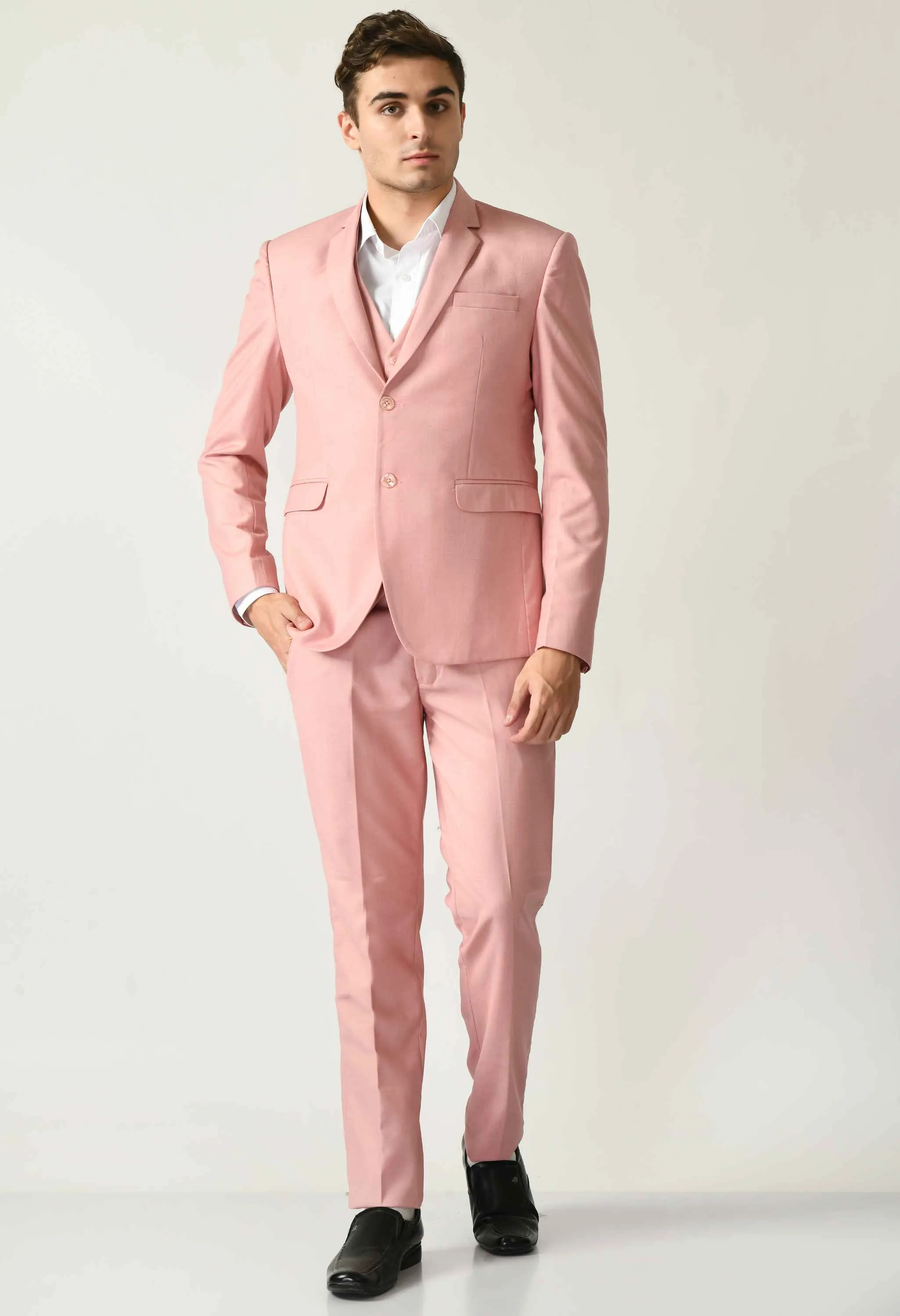 Knitted Pink Party Wear Suit Set