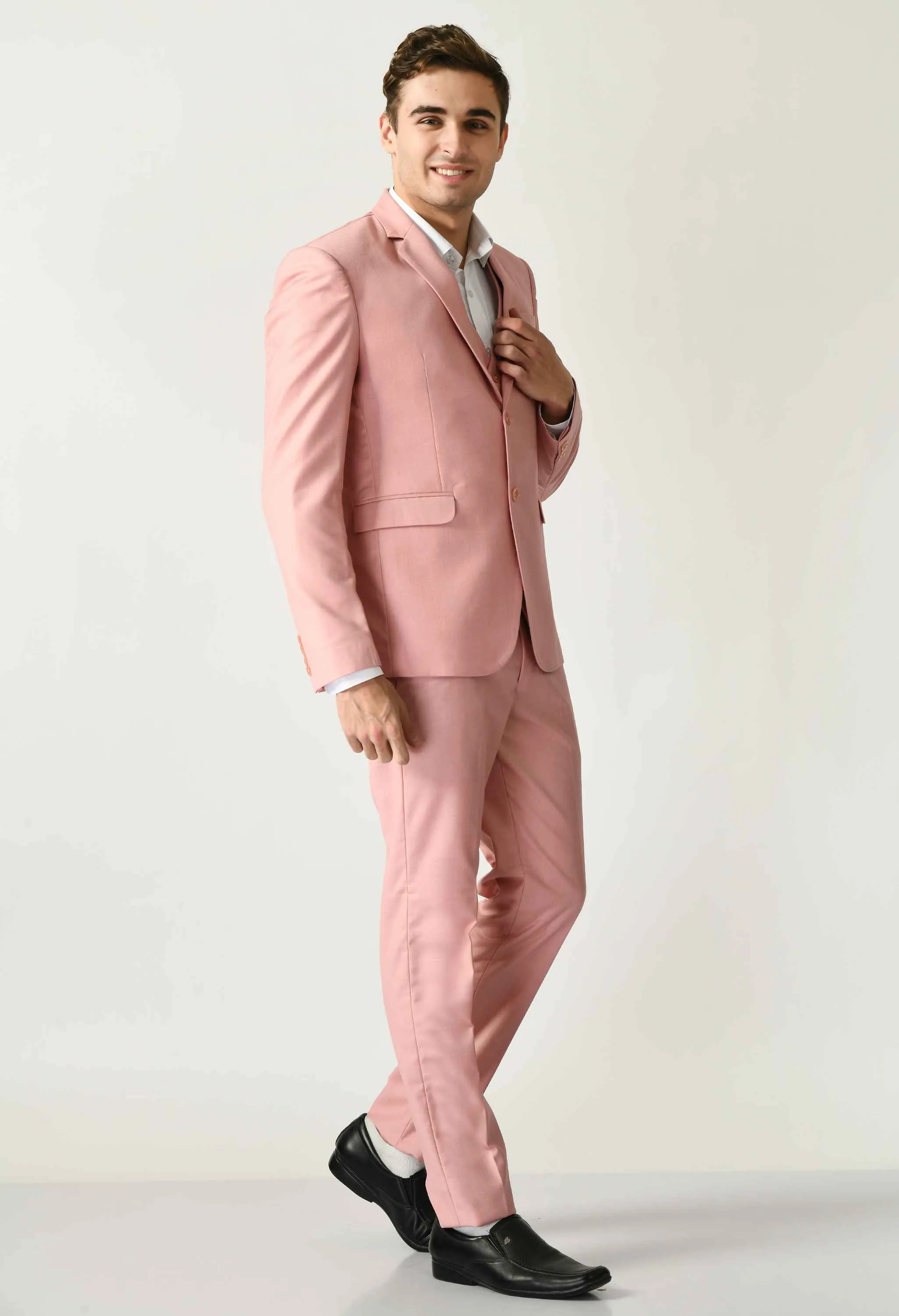 Knitted Pink Party Wear Suit Set