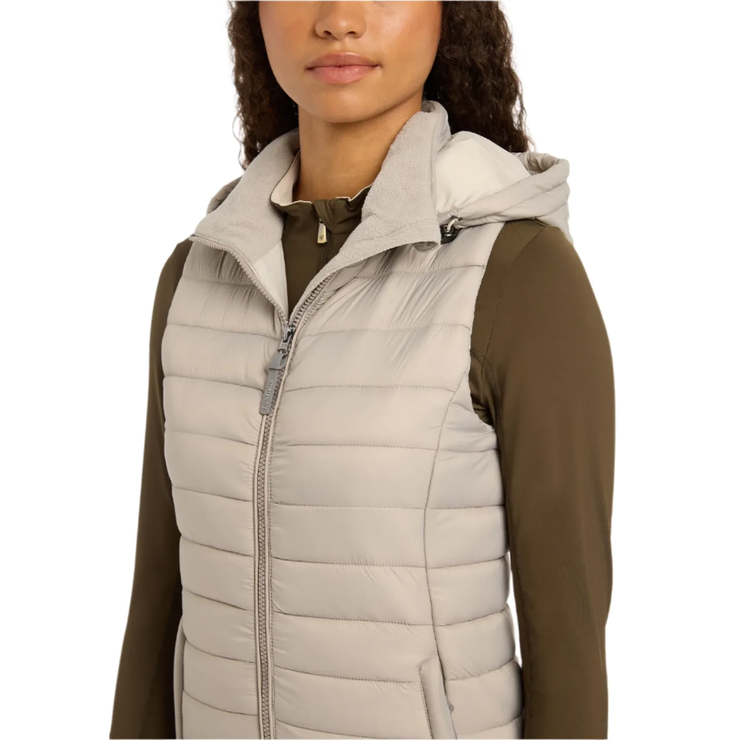 LeMieux Tilly Ladies Hooded Puffer Vest, Ash