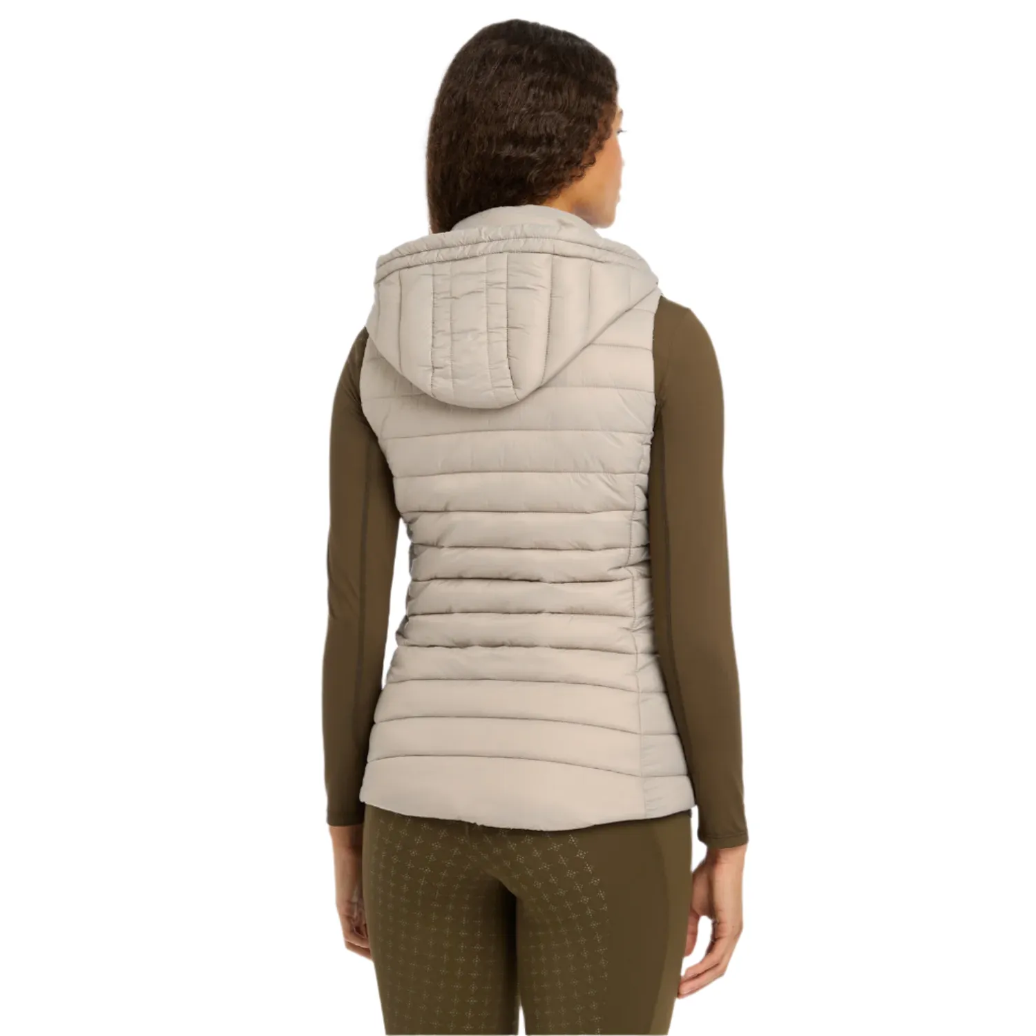 LeMieux Tilly Ladies Hooded Puffer Vest, Ash