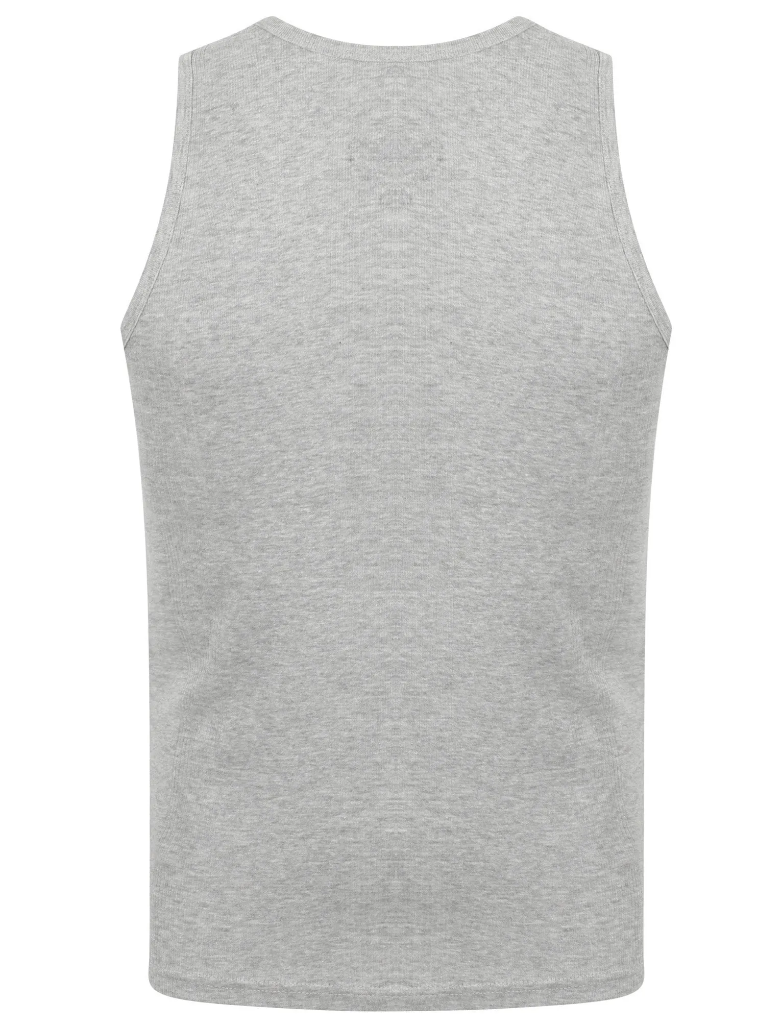 Mace Cotton Ribbed Vest Top In Light Grey Marl - South Shore