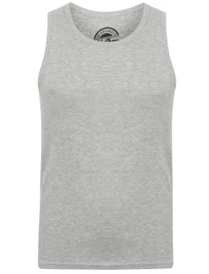 Mace Cotton Ribbed Vest Top In Light Grey Marl - South Shore