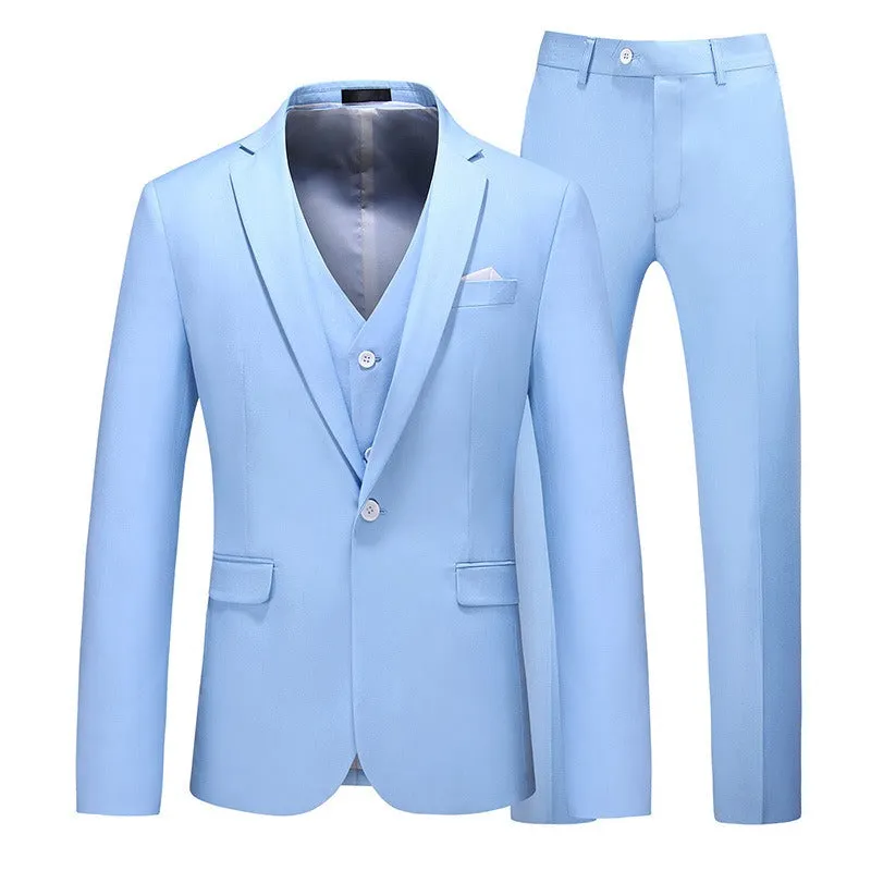 Men's Formal Wear Wedding Dress Tuxedo Banquet Slim Suit Office Wear Single Button 3 Pcs Suits | 711