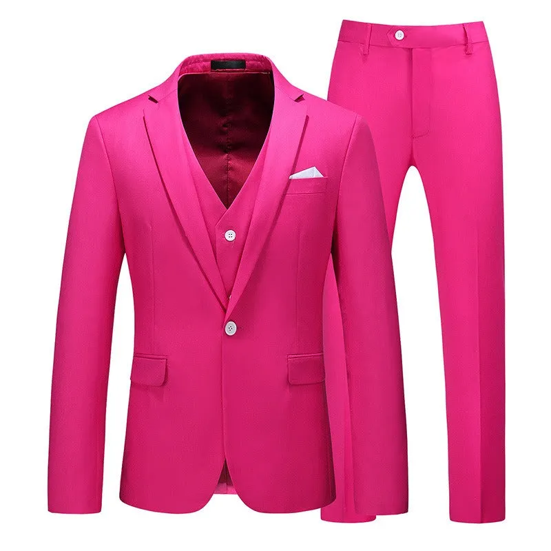 Men's Formal Wear Wedding Dress Tuxedo Banquet Slim Suit Office Wear Single Button 3 Pcs Suits | 711