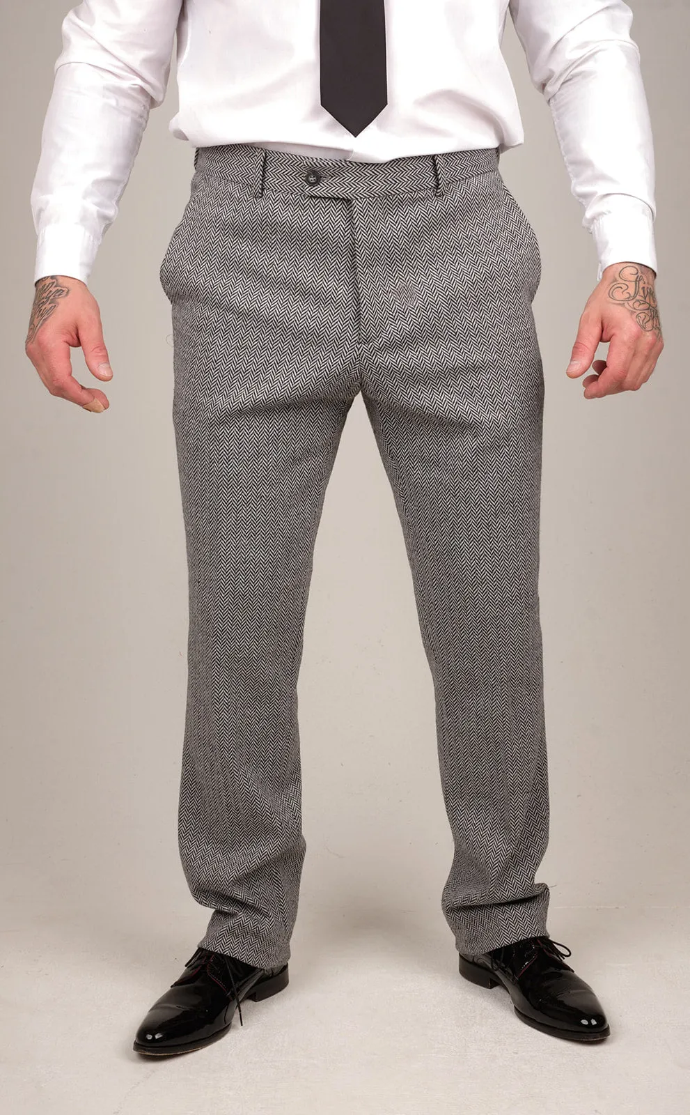 Men's Light Grey 3 Piece Tweed Suit | Wedding Suit | Party Wear | Office Wear