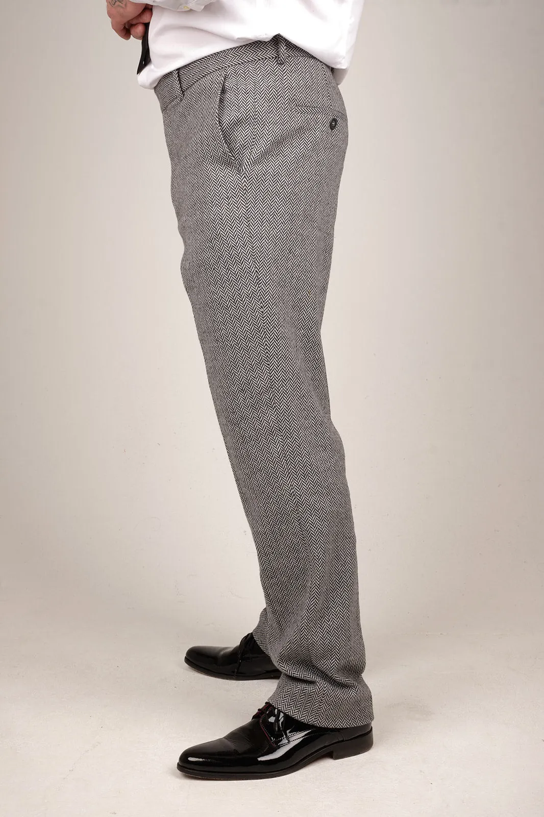 Men's Light Grey 3 Piece Tweed Suit | Wedding Suit | Party Wear | Office Wear