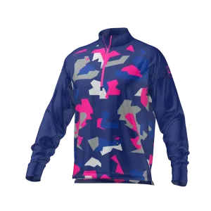 Mid Layer Zipper Camo Navy MFY