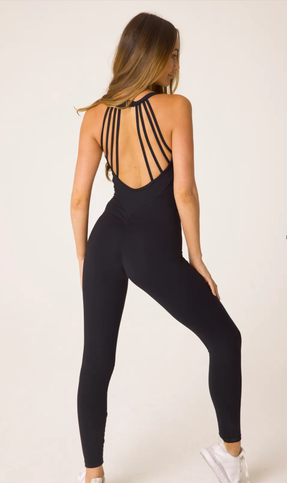 Monte Carlo Jumpsuit | Mesh  Detail | Black Lycra w/ White Mesh