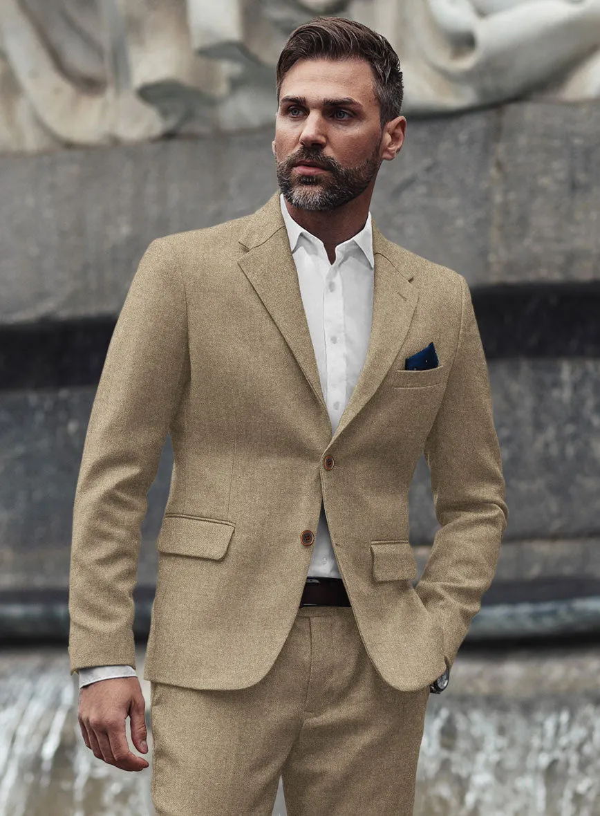 Naples Barista Beige Tweed Suit