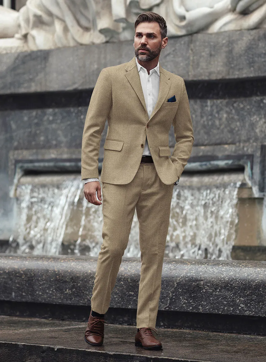 Naples Barista Beige Tweed Suit