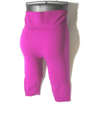 NWT NEW LUCAS HUGH TECHNICAL KNIT CAPRI PANT M VIOLET PINK FUSCHIA