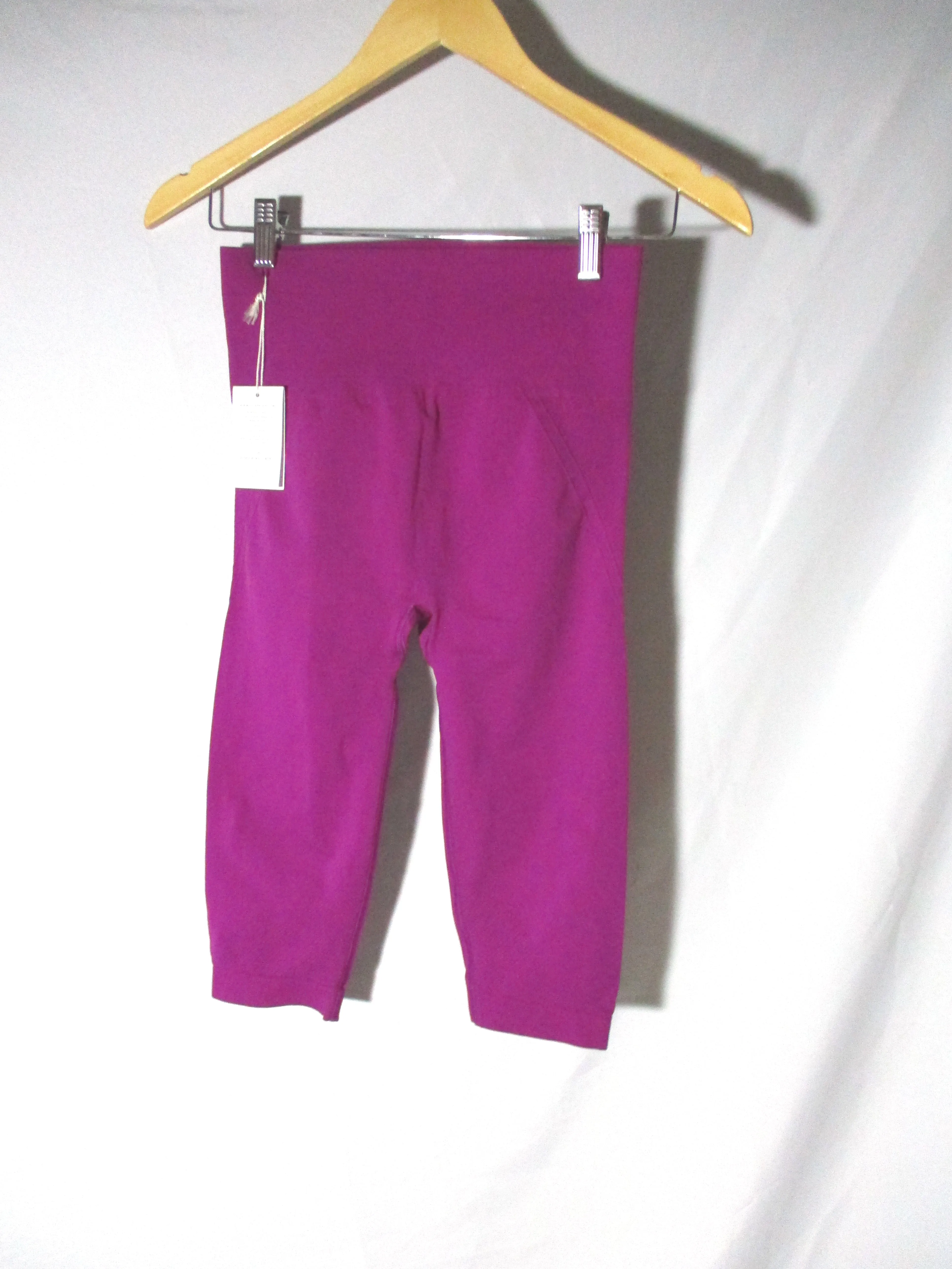 NWT NEW LUCAS HUGH TECHNICAL KNIT CAPRI PANT M VIOLET PINK FUSCHIA