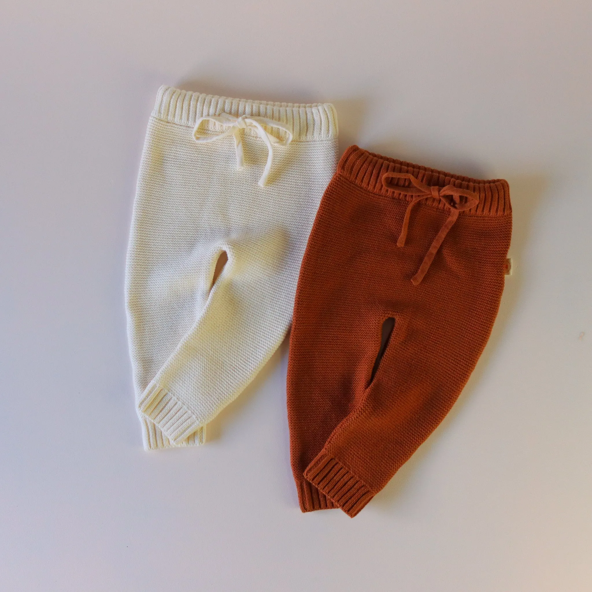 Organic Knit Pants - Chocolate